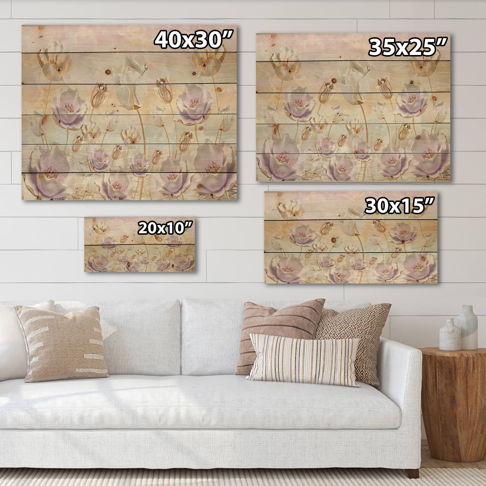 Designart - Blossoming Flowers In Pastel Tones
